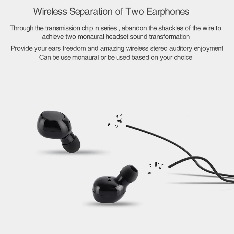 TWS-16 невидимые мини-наушники 3D стерео свободные руки шумоподавление Bluetooth