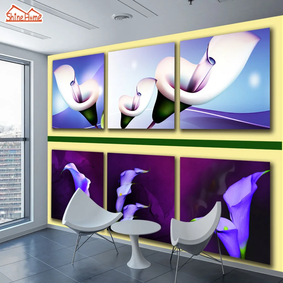 

ShineHome-Custom Photo Wallpapers Walls 3d Living Room Flower Painting Frame Wall Daffodil Home Bedroom Mural Wall Paper Decor