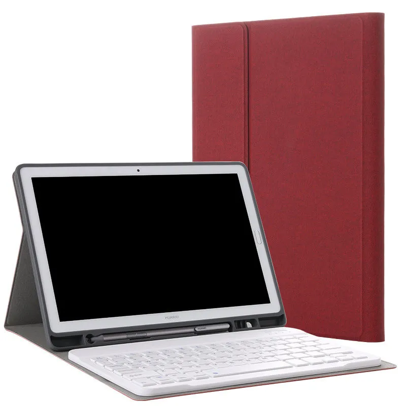 Кожаный чехол для Huawei MediaPad M5 съемный беспроводной футляр с Bluetooth-клавиатурой и