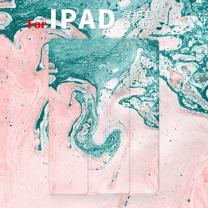 Зеленый Мрамор откидная крышка для ipad Pro 9," air 10,5 10,2 11 12,9 Mini2 на возраст 3, 4, 5, планшет чехол для нового ipad 9,7 6th 7th
