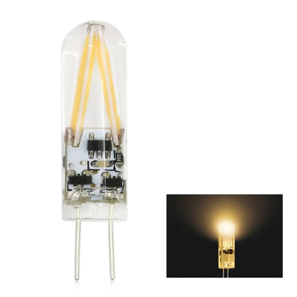 G4 2W Warm White 5/10 шт мини G4 G9 светодиодный светильник с регулируемой яркостью AC/DC 12 В 220 В 2 Вт 3 Вт 5 Вт светодиодный G4 с нитью COB светодиодный светильник люстра лампы заменить галогенный светильник - Испускаемый цвет: G4 2W Warm White