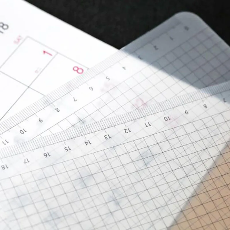 3pcs Simple Transparent PP Test Grid Pad A4 Cutting Mat Desktop Stationery Ruler With Calibrated Writing Board