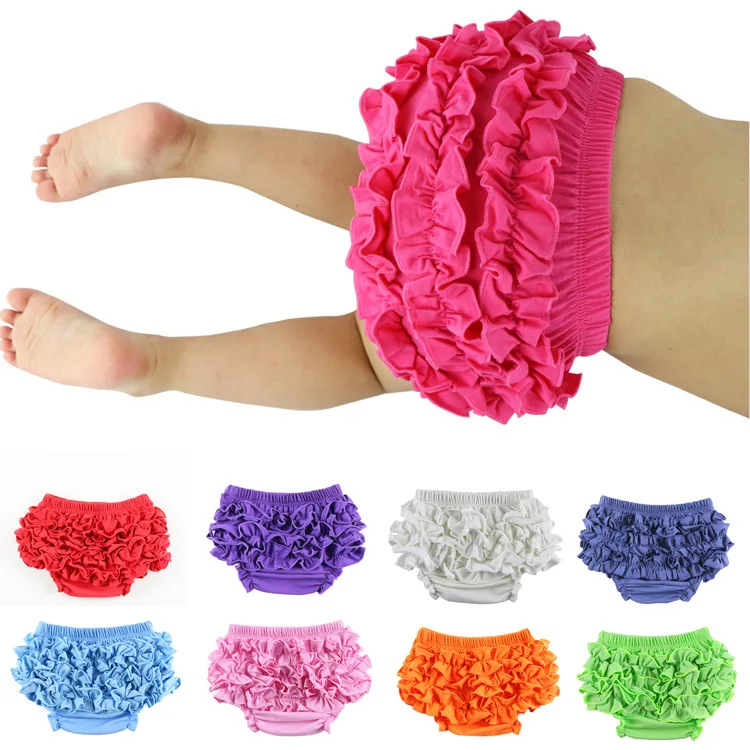 

Candy Color Baby Cotton Ruffles Shorts Infant Toddler Climbing Bloomers Kids Summer Diaper Covers Underwear 3Sizes 24pcs/lot DHL