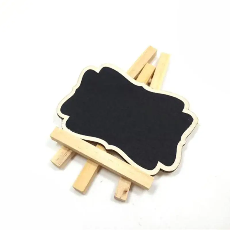 1Pcs Wood Short Blackboard Terrarium Figurine Ornament Fairy Garden Landscape Decoration Wedding Number Indicator Plate R3 | Дом и сад