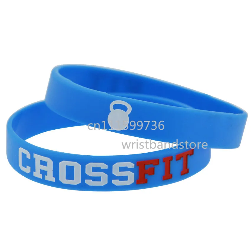 50 шт./лот CrossFit спортивный силиконовый браслет-повязка взрослый размер
