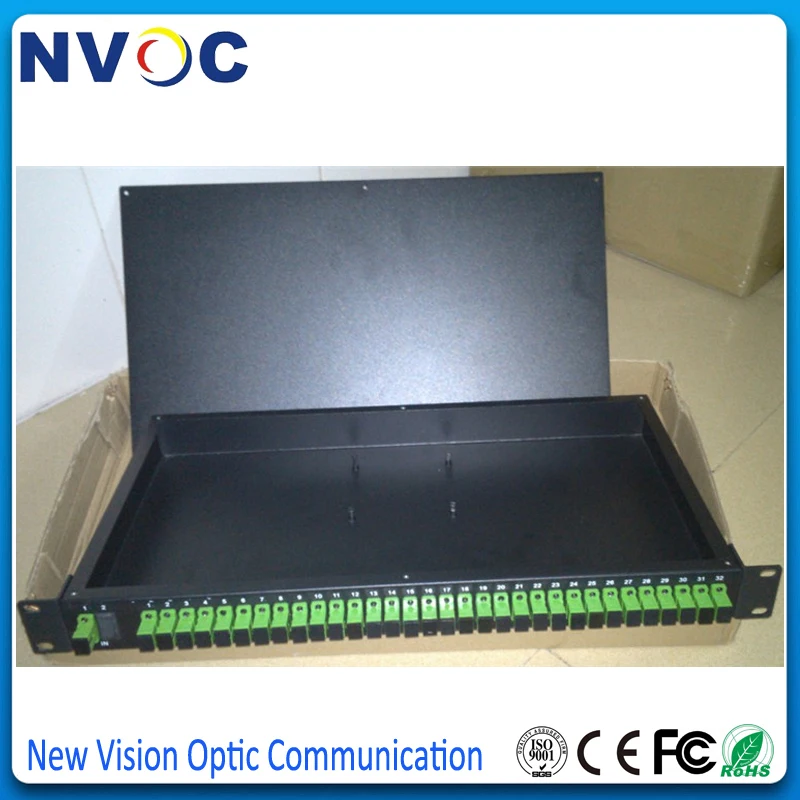Бесплатная доставка 19 дюймов 1U RackMount 2*16 PLC стойка (включая сплиттер ABS коробка 2 0 мм