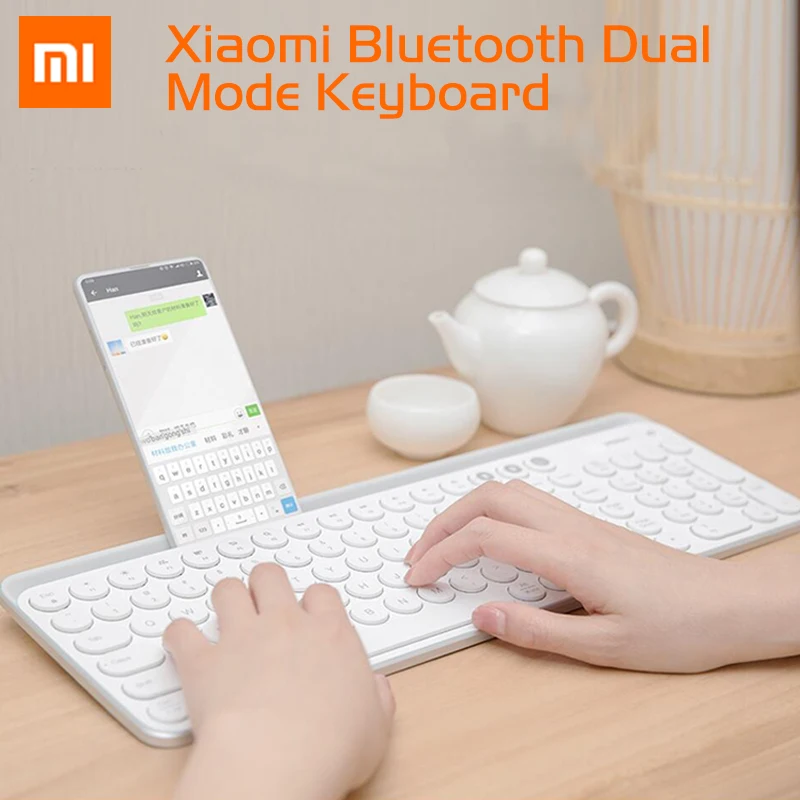 Xiaomi Miiiw Bluetooth Двухрежимная Клавиатура 2,4 ГГц беспроводное подключение 10 м доступно 104 клавиш многофункциональная система совместима с умным домом