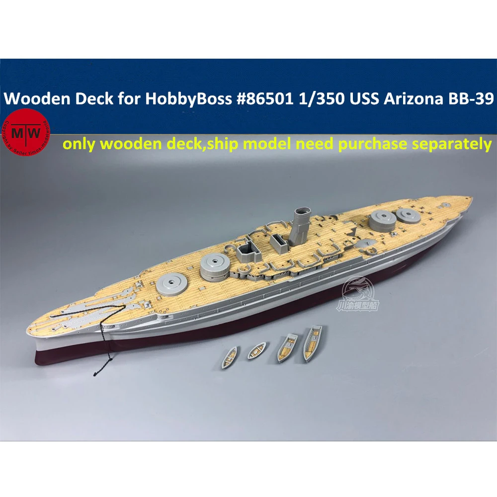 Деревянная колода масштаба 1/350 для HobbyBoss 86501 USS Arizona BB-39 1941 модель корабля CY350046 |
