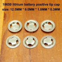 100pcslot 18650 lithium battery positive spot weld tip flat cap positive ear three hole tip cap battery accessories