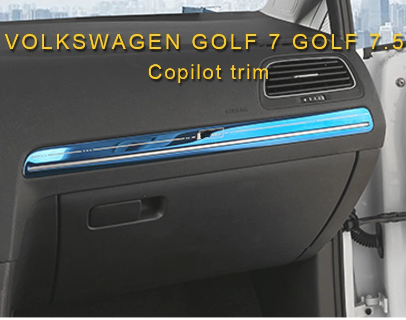 Carманго для VW Volkswagen Golf 7 Golf 7,5 MK7 2013- автомобильное ПАССАЖИРСКОЕ СИДЕНЬЕ хромированная накладка рамка наклейка интерьерные аксессуары