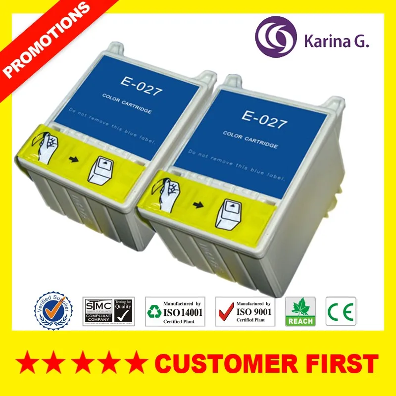 Совместимый цветной чернильный картридж для T027 подходит EPSON Stylus Photo 925 830U |