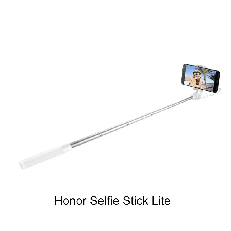 Monopod Lite White Honor селфи-палка, монопод, проводная селфи-палка, выдвижная ручная затвор для iOS, Android, Xiaomi Samung Note - Цвет: Monopod Lite White