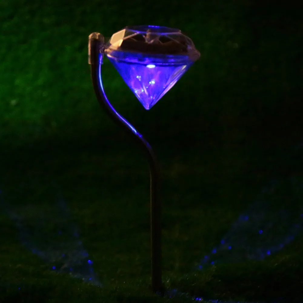 Новая мода красочные светодиодный солнечный свет Путь пейзаж наземные лампа Diamond