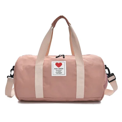 Pink Женская спортивная мужская сумка, женская сумка для спортивной обуви для женщин, спортивная сумка через плечо для фитнеса, йоги, спортивная сумка для путешествий - Цвет: Pink