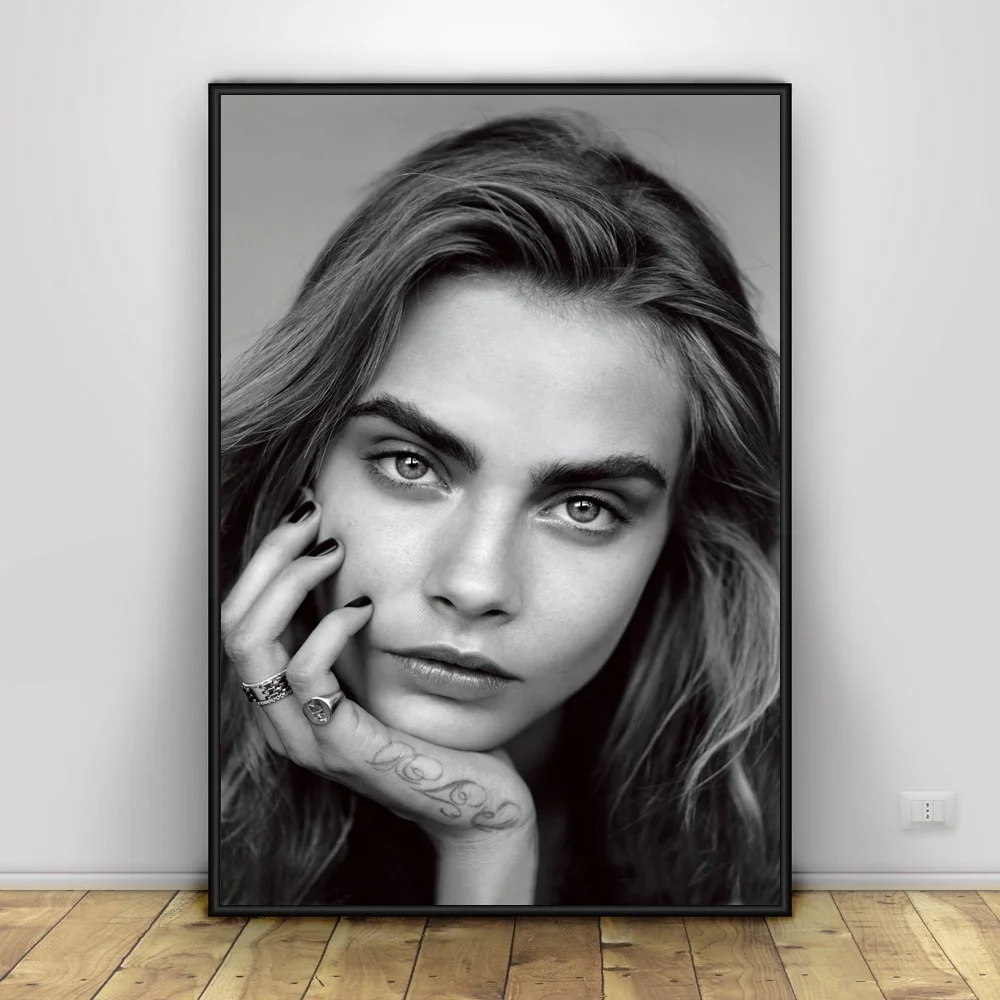 Художественный Шелковый плакат Cara Delevingne домашний декор 12x18 20x30 дюймов|Рисование и