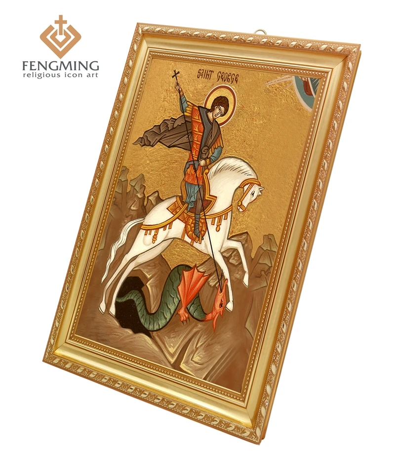 Принадлежности для греческой церкви фоторамка с изображением святого Георга