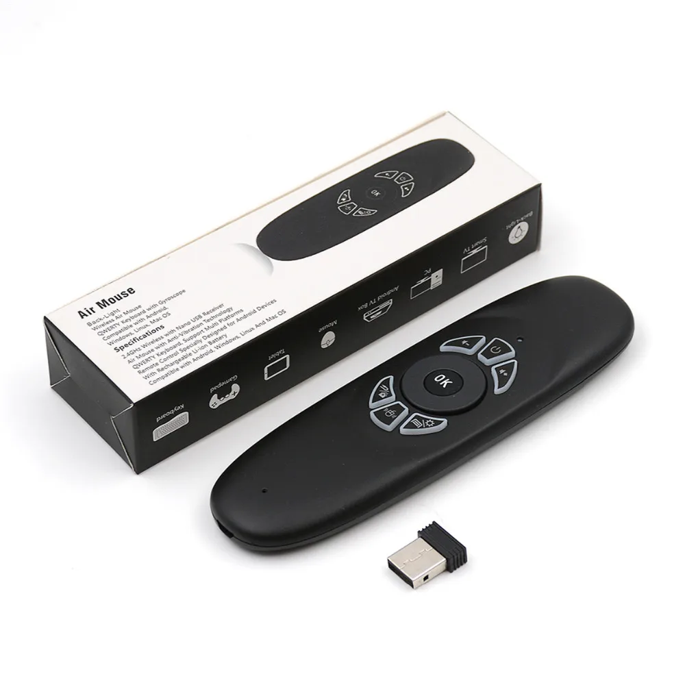 C120 RGB подсветка Fly air mouse беспроводная клавиатура с подсветкой G64 перезаряжаемая 2 4G