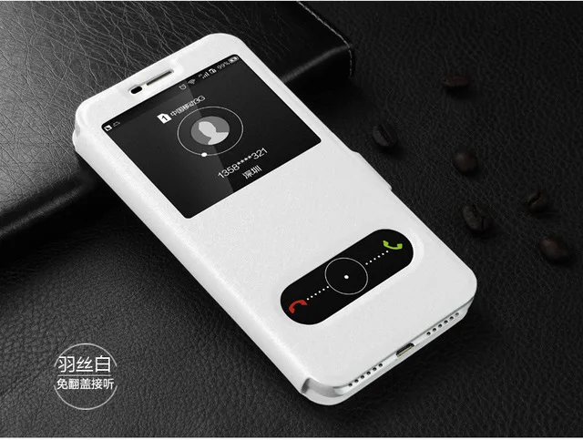 White Для huawei Honor 4C Pro Чехол TIT-AL00 чехол с окошком для быстрого просмотра для huawei Y6 Pro Чехол TIT-L01 TIT-U02 флип из искусственной кожи чехол для телефона s - Цвет: White