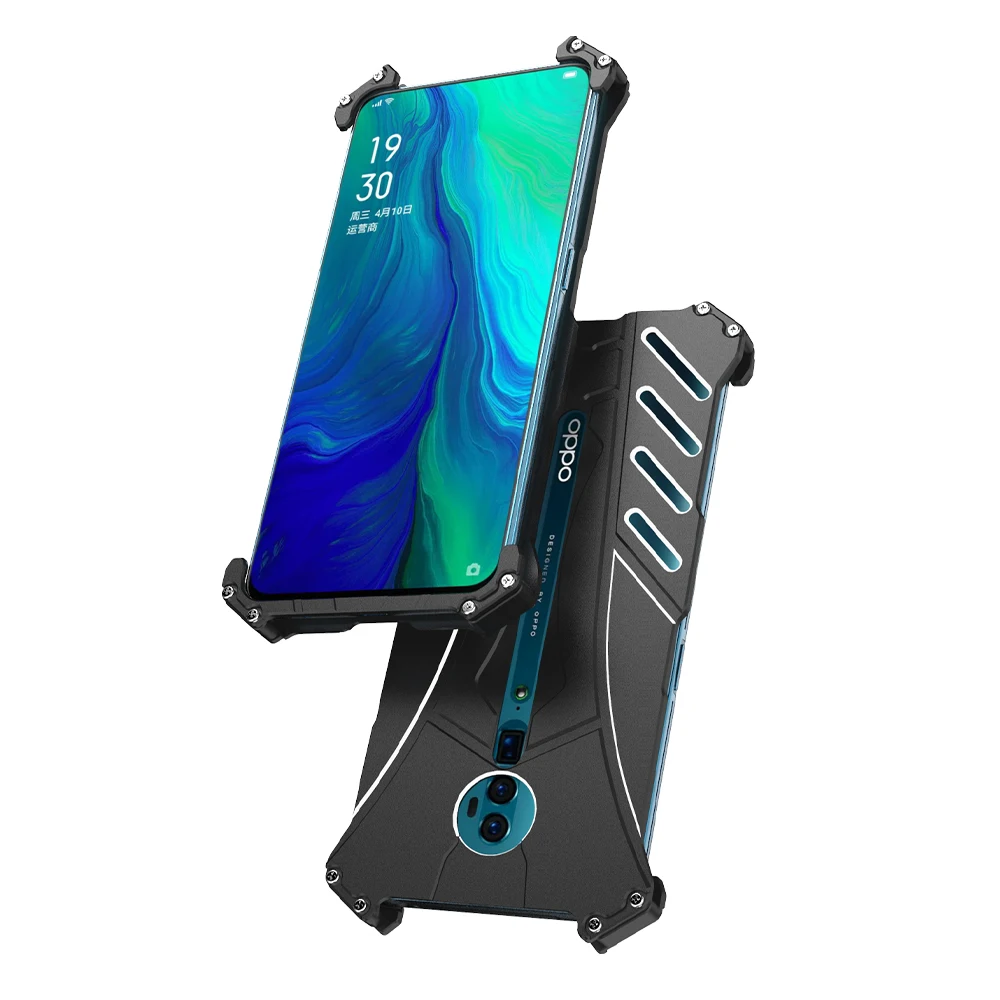 R-JUST чехол для OPPO Reno BATMAN Luxury Doom Heavy Duty Armor металлические алюминиевые чехлы