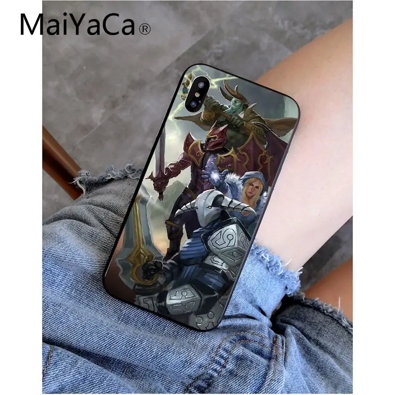 MaiYaCa Shadow Fiend Dota 2 Smart Cover черный мягкий чехол для телефона для iPhone 6S 6plus 7plus 8 8Plus X Xs MAX 5 5S XR