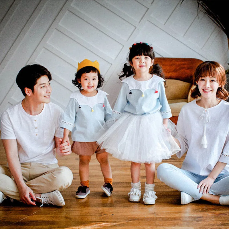 Одинаковая одежда для папы и сына рубашки дочки комплект одежды мамы Мама дочь