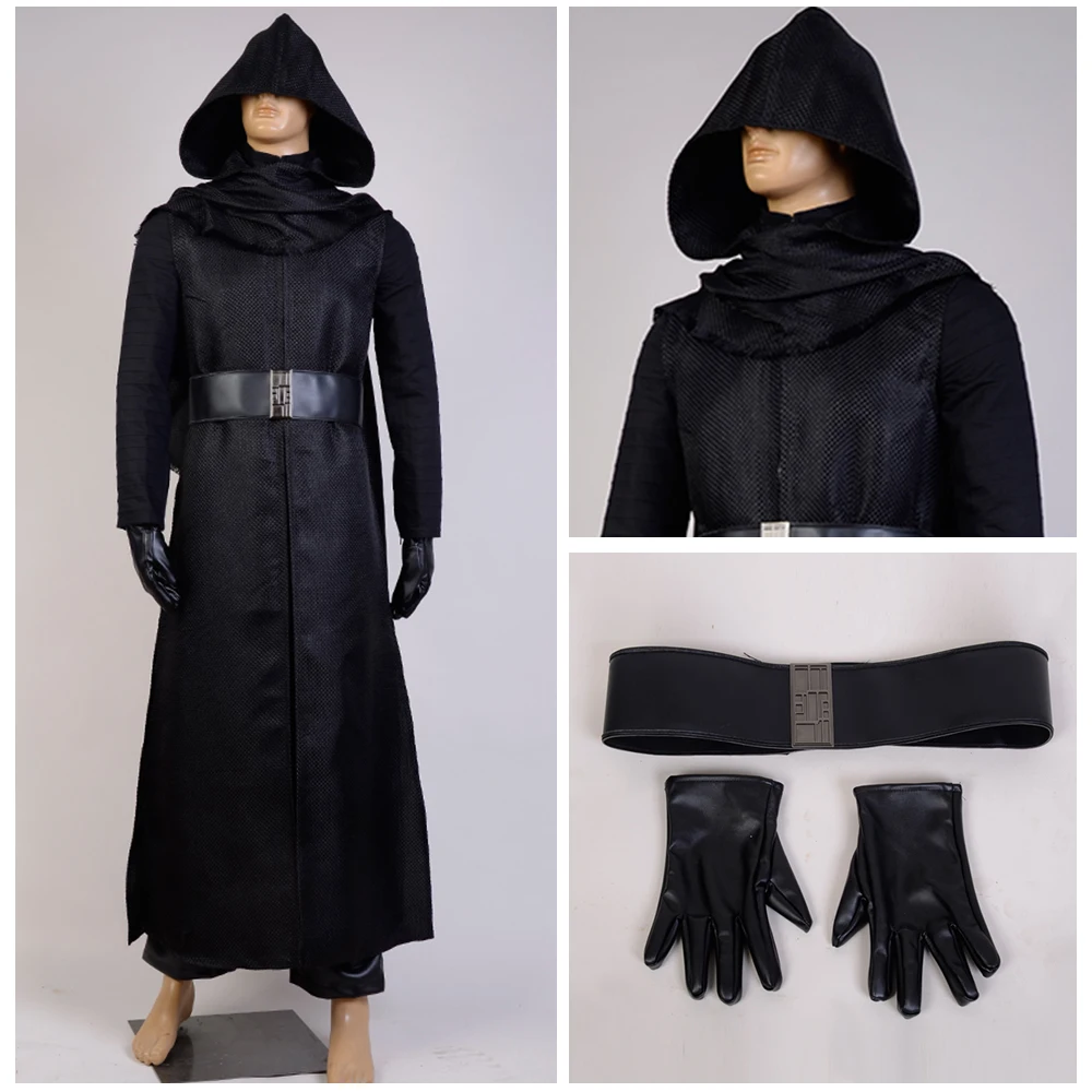 

Sith Kylo Ren Cosplay StarCosplay Wars Costume Black Whole Set Uniform Halloween Carnival Sith Costume For Man XS-XXXL In Stock