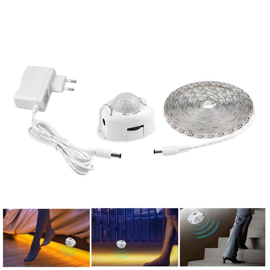 Foxanon RGB Светодиодная лента светильник 5 в USB Светодиодная лента 12 В Водонепроницаемая RGB датчик движения 2835 5050 гибкая лента для ТВ ПК кухни