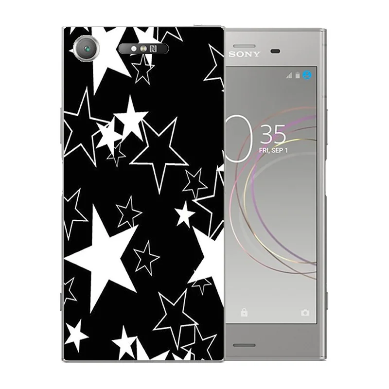 5 2 дюйма для Sony Xperia XZ1 чехлы на заднюю панель Силиконовый ТПУ мягкий цветной узор