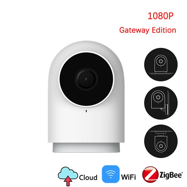US plug Xiao mi Aqara G2 камера Smart Gateway Hub с шлюзом 1080 P 140 градусов для mi Home APP Smart homeKit Wifi беспроводной облачный - Цвет: US plug