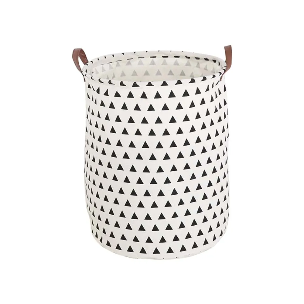 

Storage Bucket With Handles Canvas Printing PE Waterproof Kids Toys Storages Barrel Home Washing Clothes Basket 40*50cm Sale