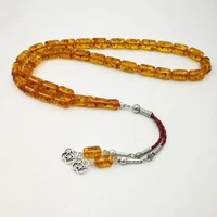 ambers color resin tasbih muslim rosary popular style metal tassels luxury gift for eid father present mens bracelets
