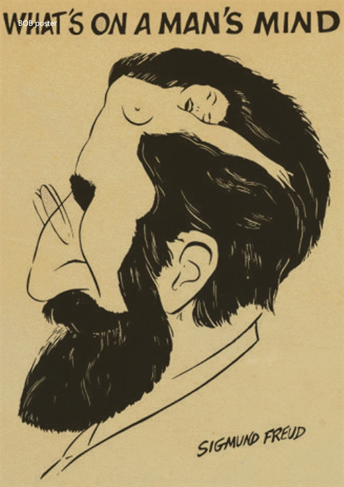 Винтажный Классический Зигмунд Freud What's On a Man's Mind плакат домашний декор живопись ретро крафт настенная бумажная наклейка