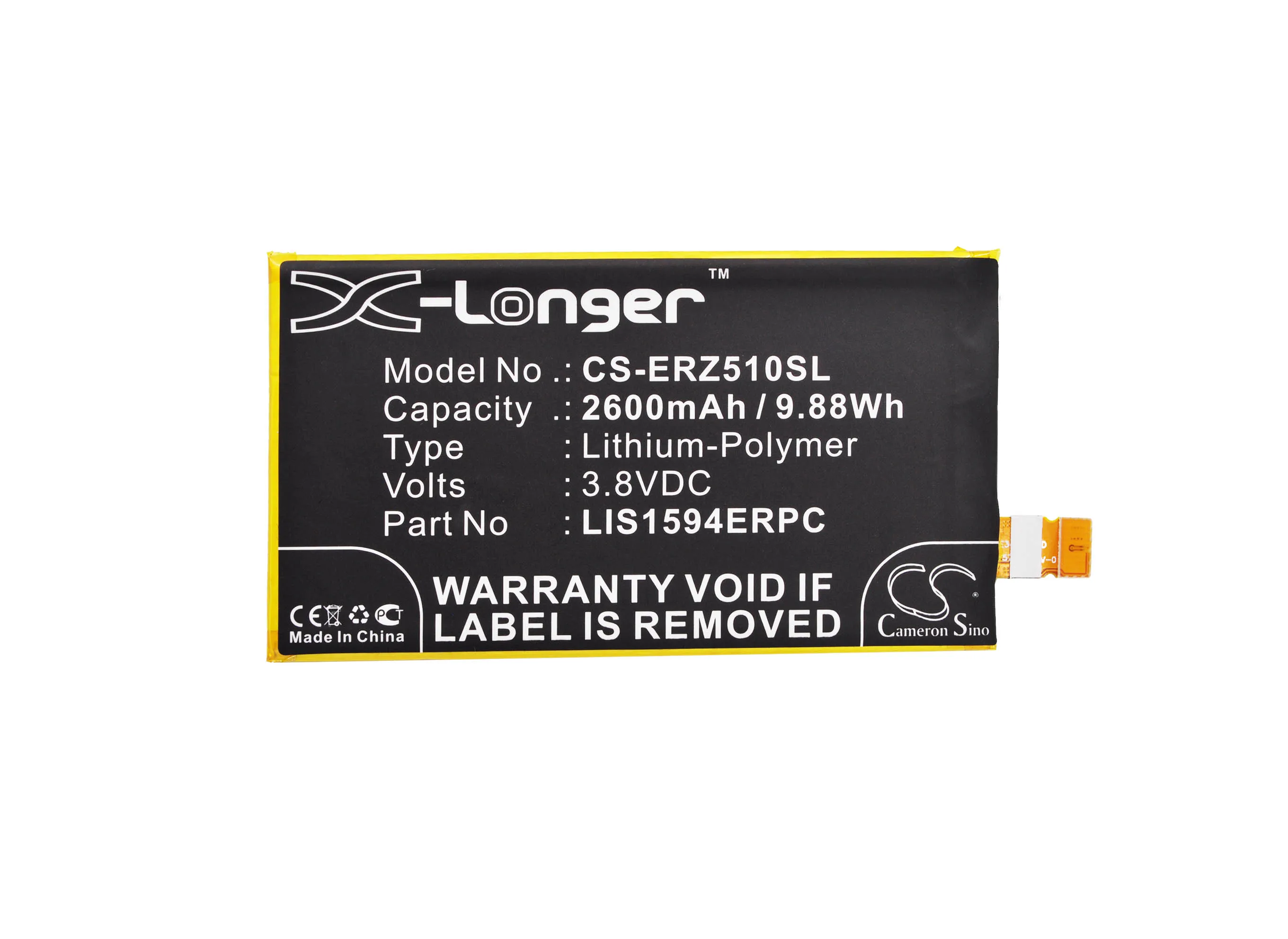 Cameron Sino 2600mAh аккумулятор LIS1594ERPC для Sony Ericsson E5803 E5823 F3211 F3212 F3213 F3215 F3216 S50 SO-02H Xperia Z5c |