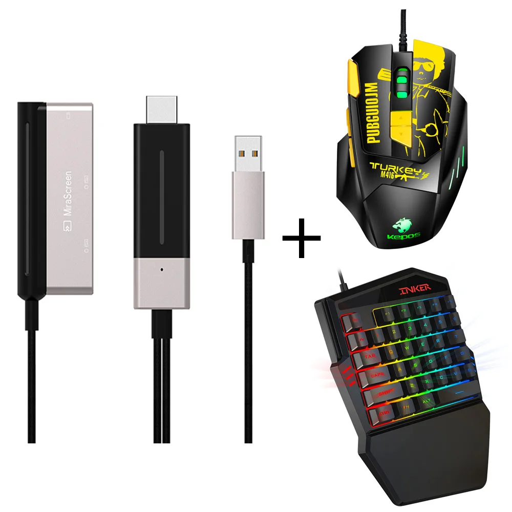 4k 60Hz PUBG Геймпад контроллер игровая клавиатура мышь HDMI конвертер Bluetooth адаптер подключи и играй телефон к ТВ ПК такой же экран - Цвет: combination