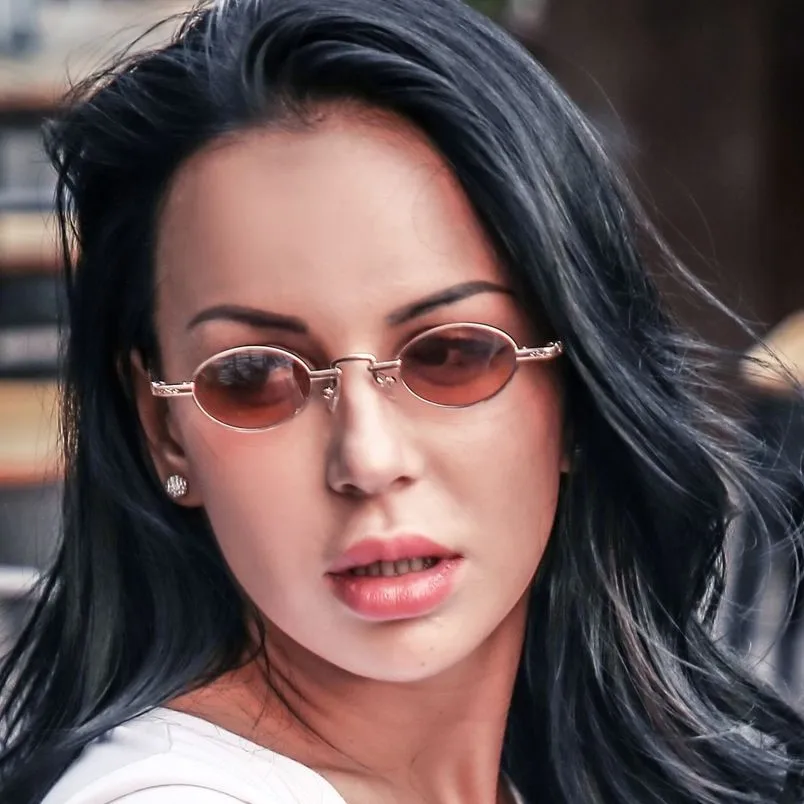 Стимпанк Ретро маленькие солнцезащитные очки для мужчин и женщин знаменитостей