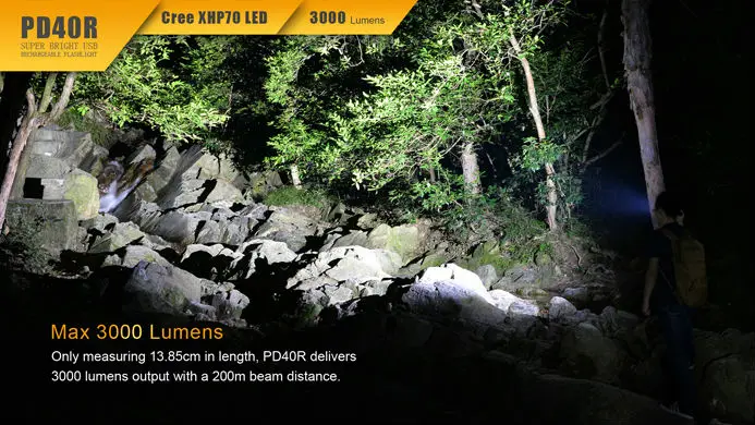 Fenix PD40R Cree XHP 70 LED Taschenlampe 3000 люмен наружный светильник | Лампы и освещение