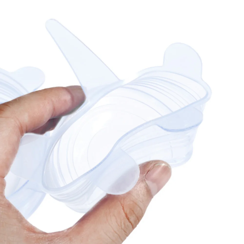 6 шт./компл. многофункциональная силиконовая крышка для еды уплотнение вакуумная