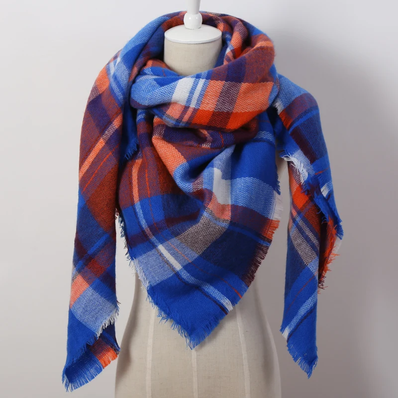 Женский шарф одеяло Za зимний мягкий кашемировый теплый квадратный основа