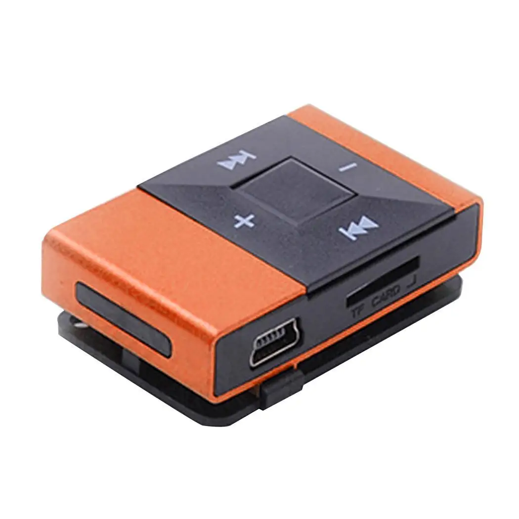 orange Металлический клип аудио плеер Поддержка карт спорта WAV, WMA, Mp3, Wav, 60 дБ MP3 1 USB 2,0 плеер 10-20 часов - Цвет: orange