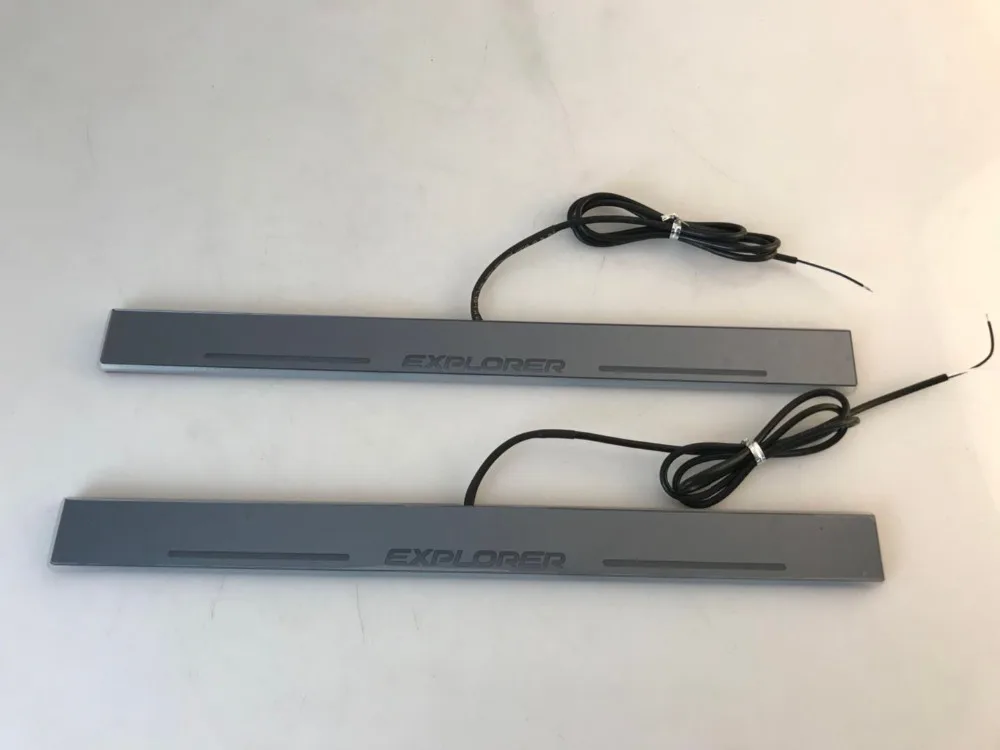 

WOOBEST Waterproof Ultrathin Acrylic LED door sill for ford Explorer 2011-14, Led moving door scuff plate, Pathway light