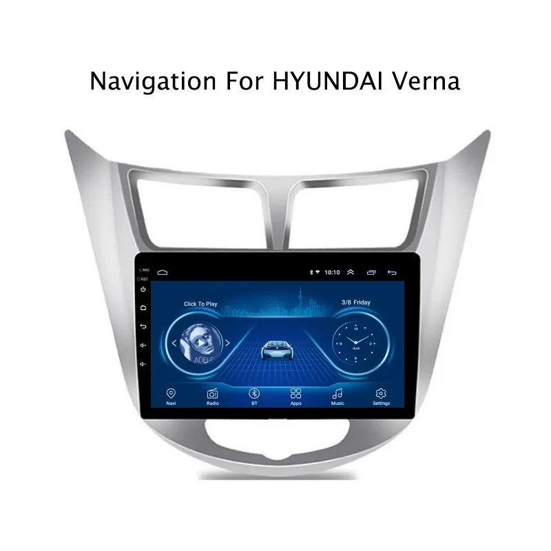Ectwodvd 9 дюймов Andriod 8 1 Автомобильный gps навигация для Hyundai Accent Verna 2012-2017