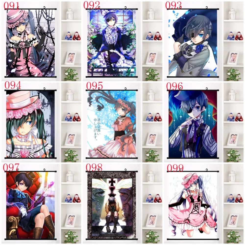 Аниме Черный дворецкий kuroshitsuji Ciel Phantomhive настенный свиток Фреска плакат Настенные подвесные плакаты Otaku коллекция домашнего декора