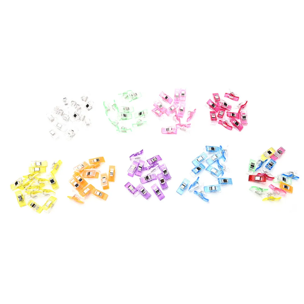 50Pcs Hot High Quality Plastic Clips Holder For DIY Patchwork Fabric Quilting Craft Sewing Knitting 9 Colors | Дом и сад