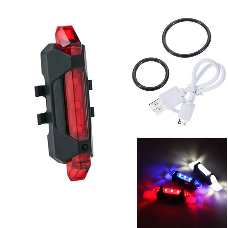 Red light Перезаряжаемый велосипедный светильник, передний USB велосипедный задний светильник, яркий велосипедный светодиодный светильник-вспышка для велосипеда Luz Bicicleta Luces Bicicleta - Цвет: Red light