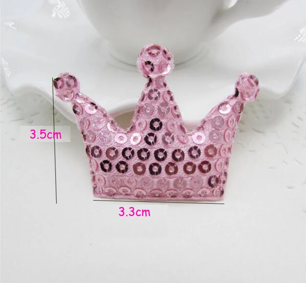 3 3x3 5 см 40 шт Kawaii стеганые блестки Корона аппликации для одежды швейные