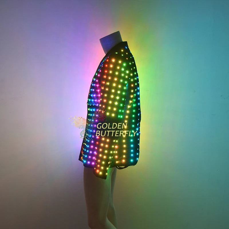 Светящиеся светодиодные костюмы 2017 модная одежда для показа мужской одежды