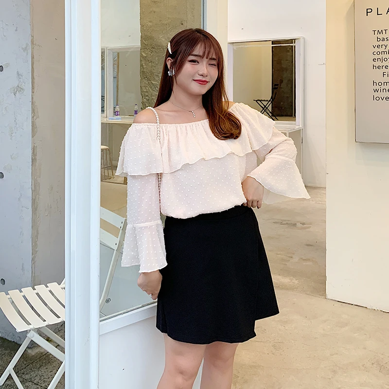 Сексуальная юбка большого размера в Корейском стиле лето 2019 свободная подходит