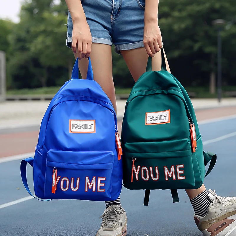 Японский Дамы компьютер рюкзак женщины Bagpack нейлон женский письмо для школы
