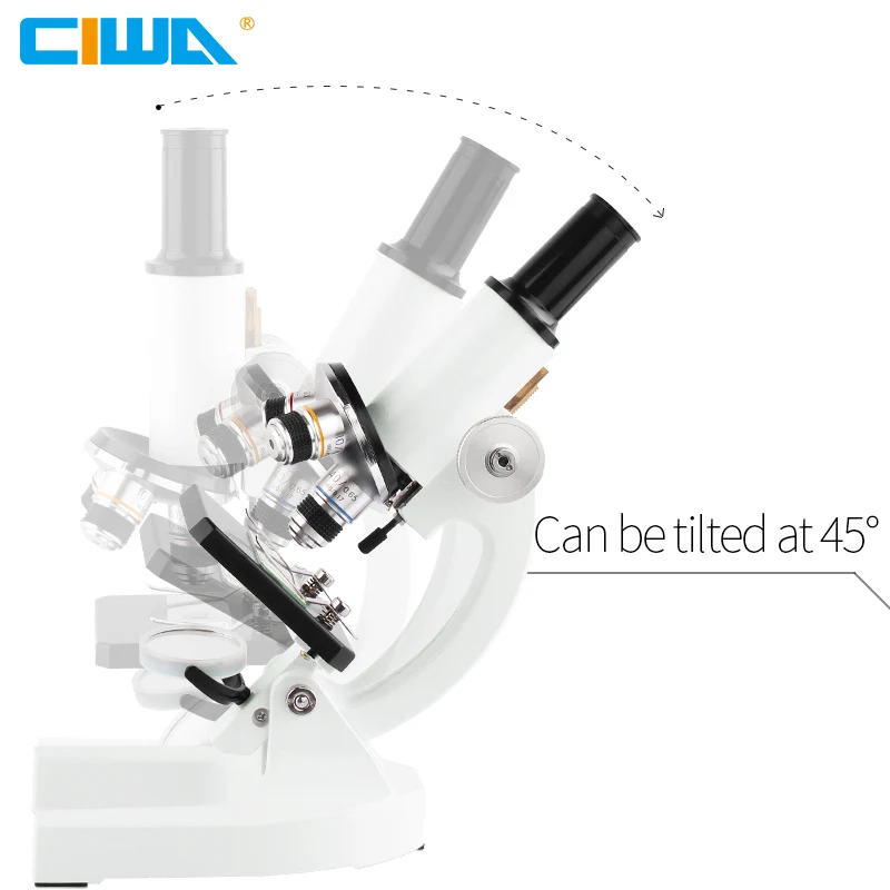 Биологический Монокуляр CIWA 500X бинокль окуляр микроскоп hd со светодиодный
