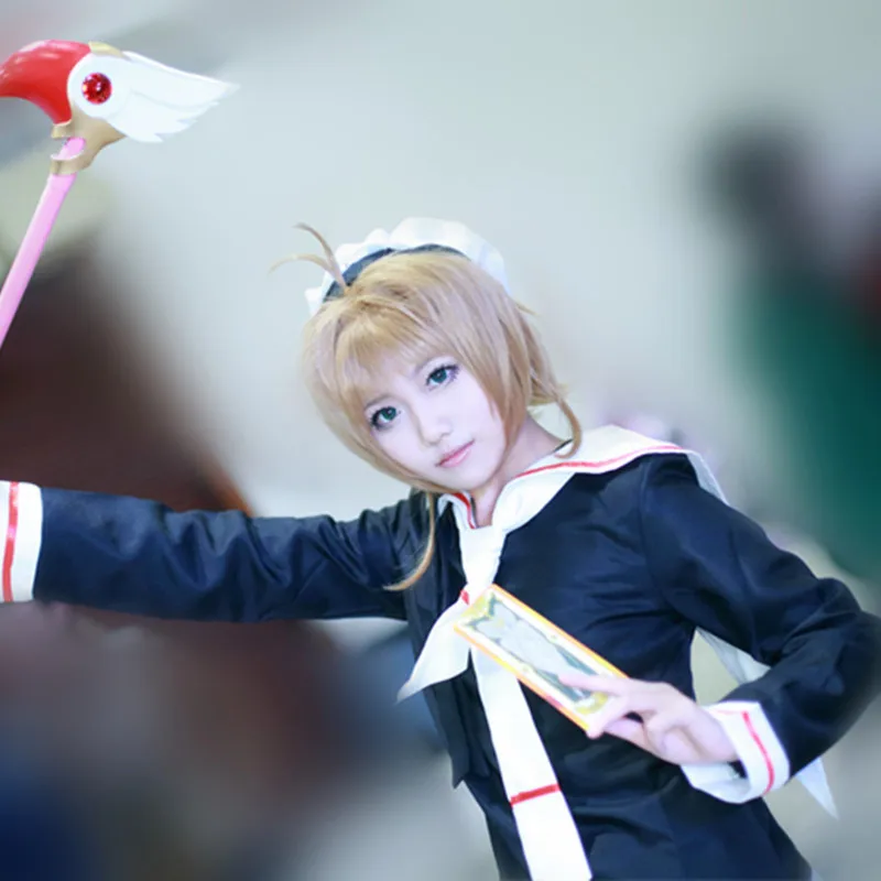 Аниме Card Captor Sakura для девочек в морском стиле костюм Школьная Униформа Косплэй
